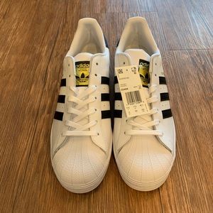 Men’s Adidas Superstar White Shoes - Size 12
